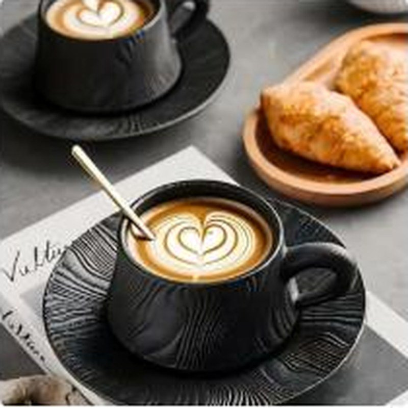 Taza negra de cerámica para café al mayoreo - producto de cerámica al mayoreo