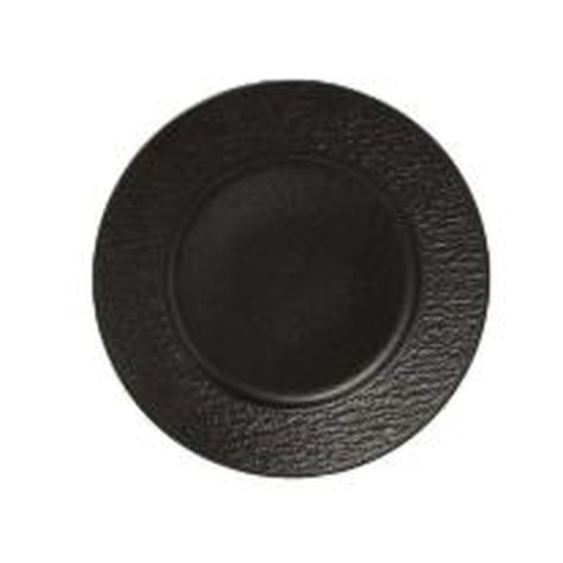 Plato negro texturizado 8 pulgadas - producto de cerámica al mayoreo