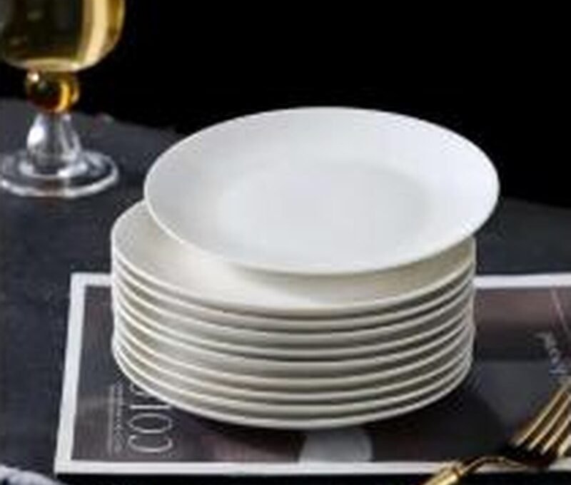 Set de platos blancos de cerámica 6 pulgadas - producto de cerámica al mayoreo