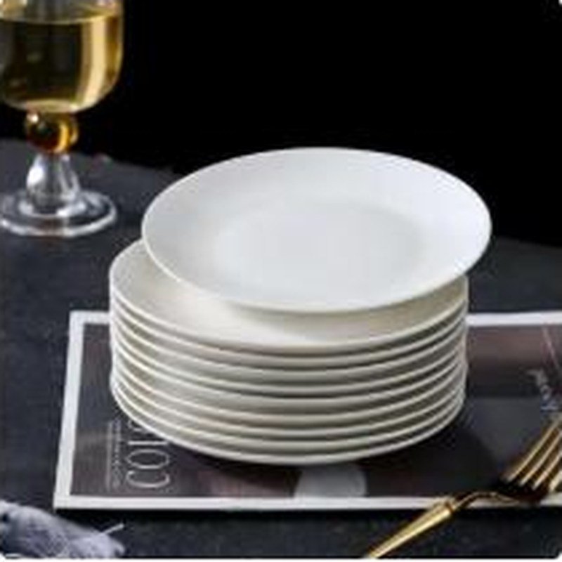 Set de platos blancos de cerámica 6 pulgadas - producto de cerámica al mayoreo
